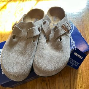 NWT Birkenstock Boston Clog Taupe